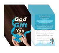 Noveread 200 Pcs Gospel Tract Card Salvation Cards Pocket Holy Postcard Prayer Postcards Christian Inspirational Bible Verses Bookmark for Christian Gift(God Has A Gift for You)