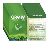 Noveread 200 Pcs Gospel Tract Card Salvation Cards Pocket Holy Postcard Prayer Postcards Christian Inspirational Bible Verses Bookmark for Christian Gift(Grow with Us)