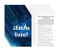 Noveread 200 Pcs Spanish Gospel Tract Card Salvation Cards Pocket Holy Postcards Prayer Postcards Christian Inspirational Bible Verses for Christian Gifts Women Men(¿estás Listo?)