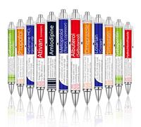 Noveread 24 Pcs Pharmacy Pens for Nurse Funny Drug Themed Ballpoint Pens for Pharmacy Tech Technician Drug Medicine Syringe Assistant Office Supplies Essential Accessories Appreciation Gift Set