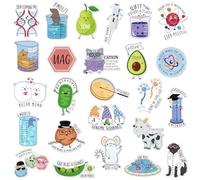 Noveread 25 Pcs Funny Fridge Magnets Punny Chemistry Fridge Magnets Reusable Natural Sciences Magnets Funny Biology Refrigerator Magnets for Office School Work Home Car Locker Cabinet Gifts Decoration