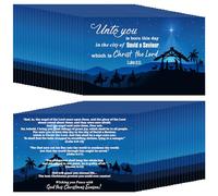 Noveread 300 Pcs Gospel Tracts Card Luke 2:11 Christmas Nativity Plan of Salvation Prayer Cards Christ The Lord Bible Verse Pocket Postcards Christian Tracts Evangelism Church Gifts Ministering Tool
