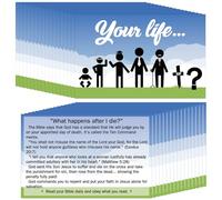 Noveread 300 Pcs Your Life Gospel Tract Card Plan of Salvation Cards Bible Tracts Prayer Postcards Christian Bookmark Bulk Pocket Holy Postcards Christian Gifts Women Men Ministering Tool