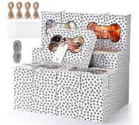 Noveread 32 Pcs Cookie Boxes with Window 8 x 6 x 2.5 Colorful Bakery Boxes Doggy Party Favors for Gift Giving Treat Birthday Chocolate Dessert Donut Cake Packaging