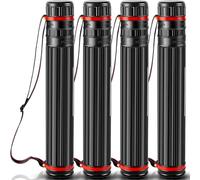 Noveread 4 Pcs Large Extendable Poster Tubes from 30'' to 49' with Strap Poster Carrying Case Telescoping Tube Portable Blueprint for Posters, Blueprints, Artwork, Map Storage(Classic Standard Style)