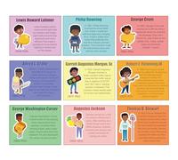 Noveread 9 Pcs Black History Month Posters Inspirational African American Inventions Black History Posters Famous People Inventors Educational History Classroom Decorations for Decor Students Teacher