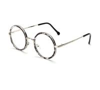NOVESIXTDAT Cute Computer Readers Blue Light Blocking Anti Glare Reading Glasses Round Eyewear Flat Light Mirror for Women/Men (Color : Black, Size : +350)