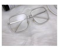 NOVESIXTDAT Large Aviator Computer Readers Anti Eyestrain Reading Glasses Stylish Oversized Anti Blue Light Flat Light Mirror (Color : Transparent, Size : +100)