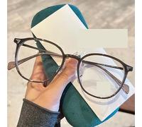 NOVESIXTDAT Oversized Reading Glasses Fatigue Relieve Round Anti Blue Light Computer Readers Oval Flat Light Mirror Eyewear (Color : Tea, Size : +300)