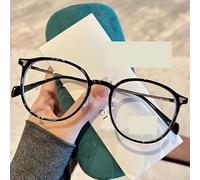 NOVESIXTDAT Oversized Reading Glasses Fatigue Relieve Round Anti Blue Light Computer Readers Oval Flat Light Mirror Eyewear (Color : Black-Golden, Size : +150)