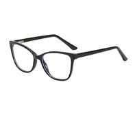 NOVESIXTDAT Oversized Reading Glasses for Women, Blue Light Blocking Computer Reader, Anti Eyestrain Cat Eye Flat Light Mirror (Color : Black, Size : +300)