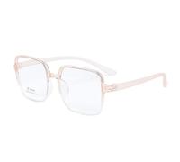 NOVESIXTDAT Oversized Square Reading Glasses for Women Men, Extra Large Stylish Blue Light Blocking Reader, Anti Glare Eyeglasses (Color : Clear-tea, Size : +2.00)