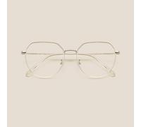 NOVESIXTDAT Stylish Metal Reading Glasses Women Men, Blue Light Blocking Computer Reader, HD Anti Glare Eyeglasses with Hinge (Color : Clear, Size : +0.00)