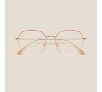 NOVESIXTDAT Stylish Metal Reading Glasses Women Men, Blue Light Blocking Computer Reader, HD Anti Glare Eyeglasses with Hinge (Color : Pink, Size : +1.50)