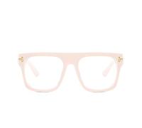 NOVESIXTDAT Stylish Oversized Aviator Reading Glasses, Large Square Blue Light Blocking Computer Readers Unbreakable Eyeglasses (Color : White-1, Size : +250)