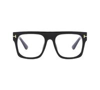 NOVESIXTDAT Stylish Oversized Aviator Reading Glasses, Large Square Blue Light Blocking Computer Readers Unbreakable Eyeglasses (Color : Black, Size : +300)