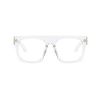 NOVESIXTDAT Stylish Oversized Aviator Reading Glasses, Large Square Blue Light Blocking Computer Readers Unbreakable Eyeglasses (Color : Clear, Size : +100)