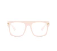 NOVESIXTDAT Stylish Oversized Aviator Reading Glasses, Large Square Blue Light Blocking Computer Readers Unbreakable Eyeglasses (Color : White-1, Size : +100)