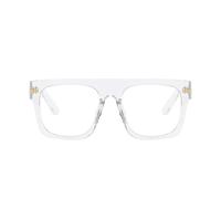 NOVESIXTDAT Stylish Oversized Aviator Reading Glasses, Large Square Blue Light Blocking Computer Readers Unbreakable Eyeglasses (Color : Clear, Size : +300)