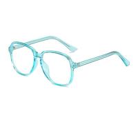 NOVESIXTDAT Stylish Oversized Reading Glasses, Ladies Large Frame Blue Light Blocking Reader, Anti Eye Strain Unbreakable Eyewear (Color : Blue, Size : +3.00)