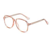 NOVESIXTDAT Stylish Oversized Reading Glasses, Ladies Large Frame Blue Light Blocking Reader, Anti Eye Strain Unbreakable Eyewear (Color : Pink, Size : +1.50)
