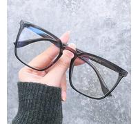 NOVESIXTDAT Trendy TR90 Oversized Blue Light Reading Glasses Women, Cute Oversized Square Computer Readers Spring Hinge (Color : Gray, Size : +1.50)