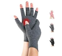 Novetec Arthritis Gloves 1 Pair Fingerless Compression Gloves for Women Men Hand Support for Rheumatoid Osteoarthritis Raynauds Disease Relief Breathable for Typing Driving Kitchen Work Daily