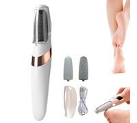 Novetek Electric Feet Callus Remover, Novetek Electric Foot File, Portable Rechargeable Foot Pedicure File Care Scrubber Tool Kit for Dead Hard Cracked (White)