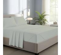Novexa 100% Egyptian Cotton Single Fitted Sheets 400 Thread Count 40cm Deep Bed Sheet Luxury Ultra Soft Bottom Grey Fitted Bedsheets (Natural, Small Double)