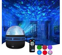 Novgorod 2 in 1 Northern Lights & Waves Projector | LED Starry Projector with Remote Control | 14 Color & Music Sync | Table Mount Night Light