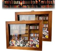 Novgorod Anxie- Bookshelf - Shake Away Your Anxie- | Miniature Book Match Boxes Display Case Cabinet | Stress Reliever Wooden Library | Shake Away Your Anxie- | Stress Reliever