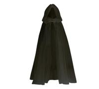 Novgorod Witch Hooded Cape - Long Haunted Cloak | Performance Costume, Wizard Cape, Tulle Sheer Cloak for Halloween Role Playing, Stage Performance