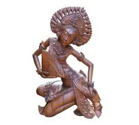 NOVICA 28207 "Janger Dancer Wood Statuette, Brown