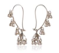 NOVICA Artisan Handcrafted Jhumka Filigree Sterling Silver Chandelier Earrings