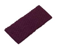 NOVICA Artisan Handmade 100% Baby Alpaca Ear Warmer Boysenberry Honeycomb Pattern Knit Headband Wool Accessories Warmers Purple Solid Peru ' Wavelength in Boysenberry'
