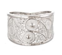 NOVICA Artisan Handmade .925 Sterling Silver Filigree Ring Band Peru 'Paisley Shine'