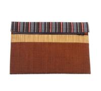 NOVICA Artisan Handmade Cotton Tablet Sleeve 100% Brown Striped from Indonesia Handbags Laptop Cases Woven ' Lurik Guardian Brown'