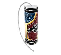 NOVICA Artisan Handmade Echo Instrument Turtlethemed Cardboard from Bali Stainless Steelpaper Indonesia Musical Instruments Percussion Animal Frog Turtleturtle [8.75in H x 3in Diam.] ' Turtle Sound'