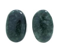 NOVICA Artisan Handmade Jade Button Earrings Dark Green Oval from Guatemala Sterling Silver [0.6 in L x 0.5 in W] ' Oval Simplicity in Dark Green'