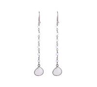 NOVICA Artisan Handmade Rainbow Moonstone Dangle Earrings Teardrop from India Sterling Silver [2.8 in L x 0.4 in W x 0.2 in D] ' Morning Drops'