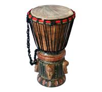 NOVICA Artisan Handmade Wood Djembe Drum Fair Trade Brown Ghana Musical Instruments [18.5in H x 11in W x 11in D] 'Think Together'