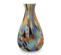 NOVICA Multicolor Confetti Hand Blown Murano Style Art Glass Vase, 'Carnival Colors'