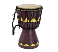 NOVICA Wood Mini Djembe Drum Authentic African Crafted by Hand Purple Ghana Musical Instruments Drums [10.5in H x 6.75in Diam.] 'African Aubergine'