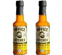 Novice Kitchen Tropical Heat Hot Sauce 200ml Pack of 2 | Medium Mango Hot Sauce | Made with Scotch Bonnet Chillis | Great for Condiments, Dipping, & Cocktails |