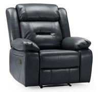 Novie Black Faux Leather Armchair