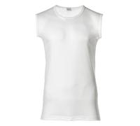 NOVILA Mens Undershirt - Crew Neck, Sleeveless, Natural Comfort, Interlock White