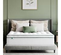 Novilla Mattress Topper 160 x 200 cm, Ultra Soft Polyester Durable Breathable 3D Mattress Topper Super Soft Fluffy Mattress Cover White