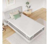 Novilla Mattress Topper 80 x 190 cm Height Bamboo Foam Mattress Topper for Box Spring Bed, Caravan, Sofa Bed, Mattress Cover, Washable Oeko-Tex