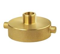 NOVINO Brass Fire Hydrant Adapter, 2-1/2" NST Female x 3/4" GHT Male, Hose to Hydrant Connection
