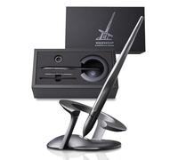 novium Hoverpen Interstellar - Space Black, Ballpoint Pen, Unique Conversational Starter, Premium Futuristic Design, Precision Flow Ink, Schmidt Ballpoint Cartridges